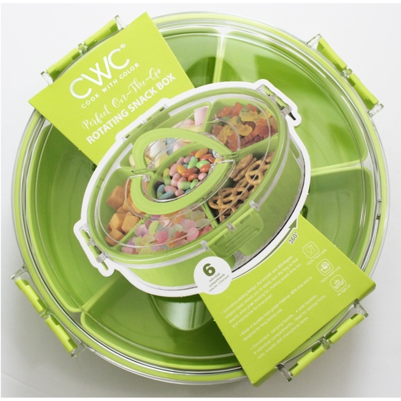 NWT Cook with Color rotating on-the-go snack box - Picture 1 of 4